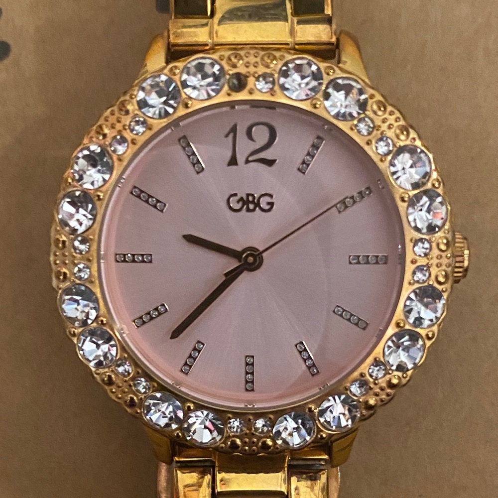 GBG Los Angeles Gold Watch with Crystal Accents. YES OFFER$ WELCOME - Picture 4 of 6